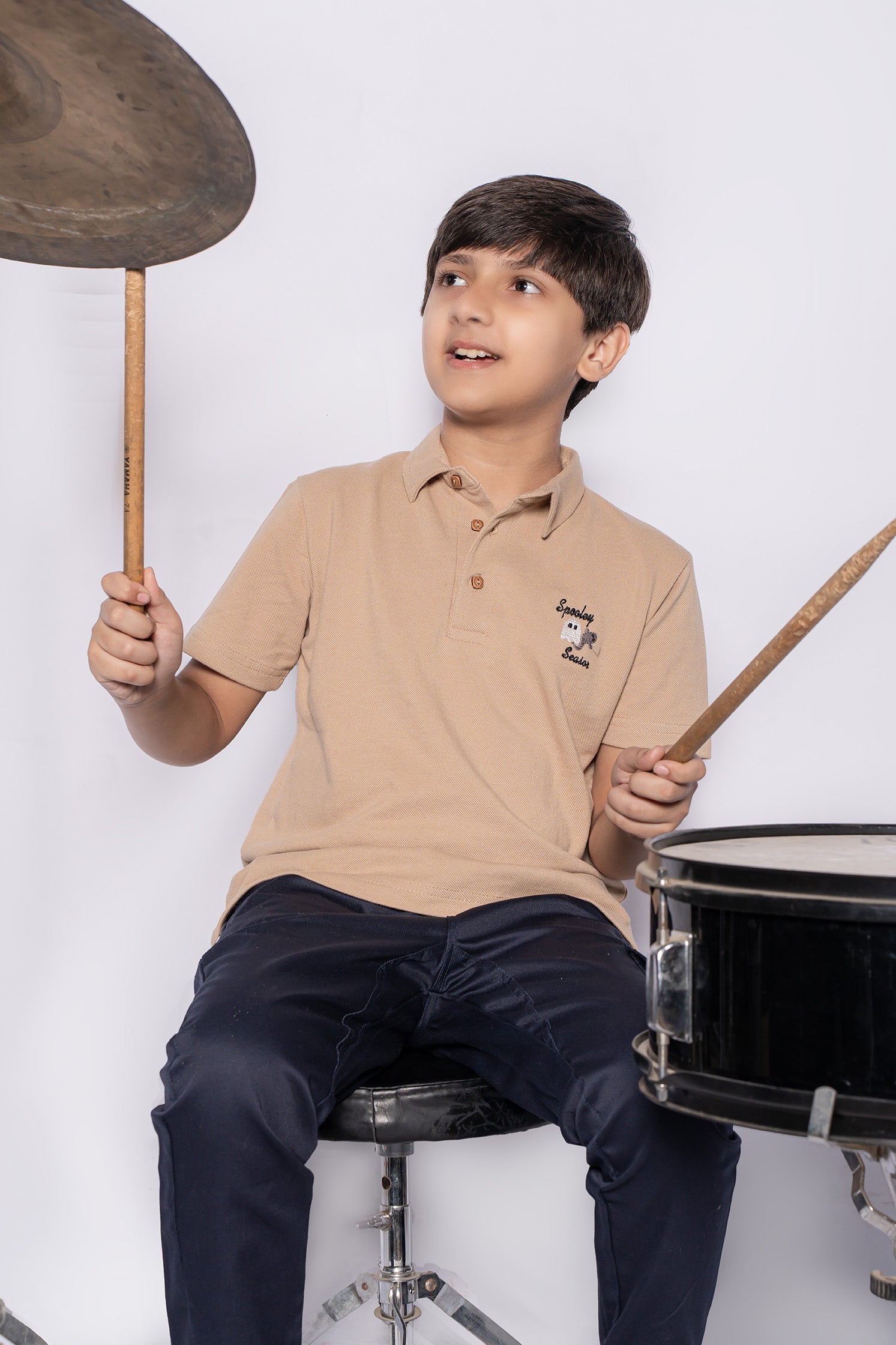 BOY'S BEIGE POLO SHIRT