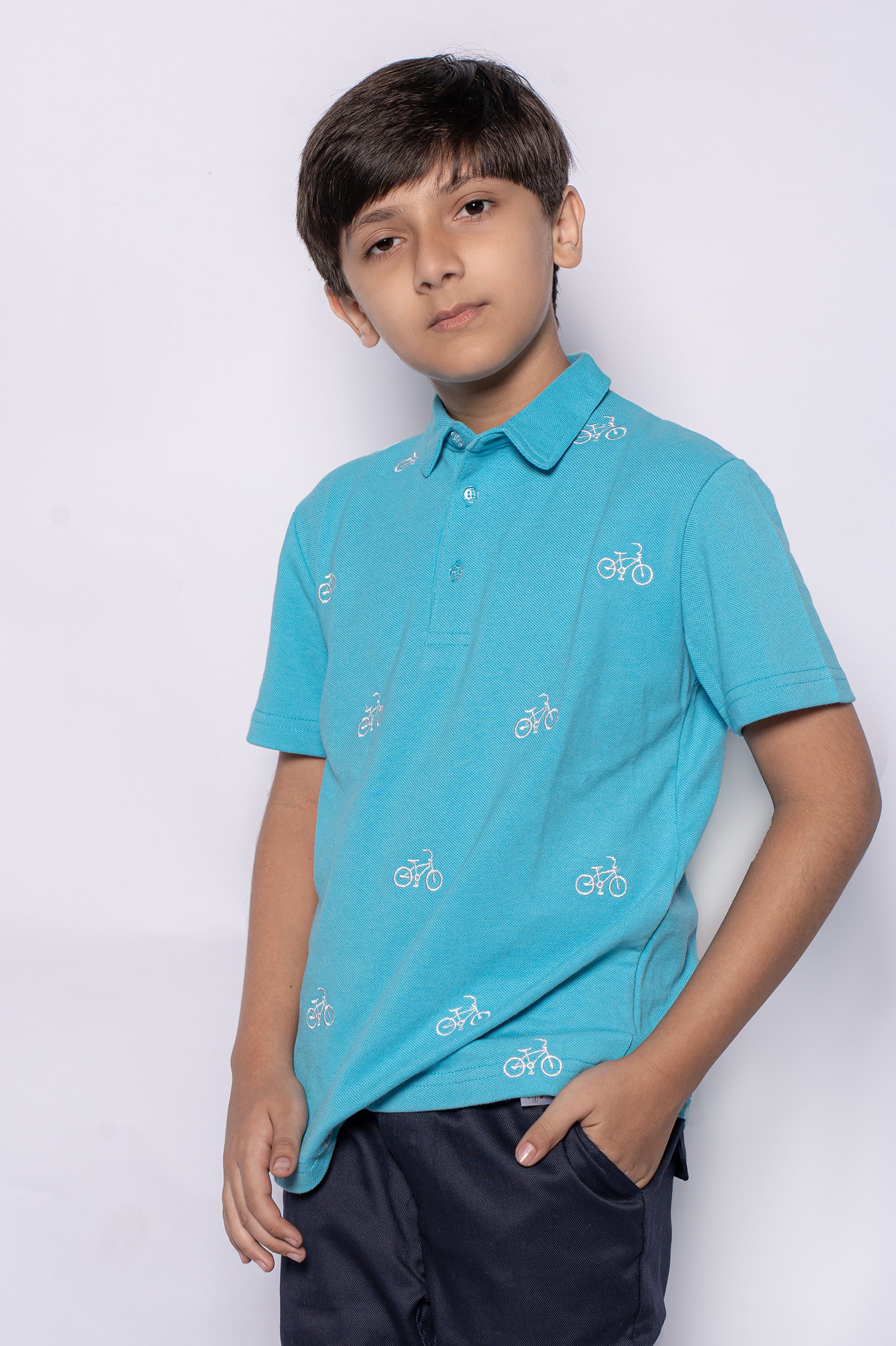 BOY'S CEIL BLUE POLO SHIRT