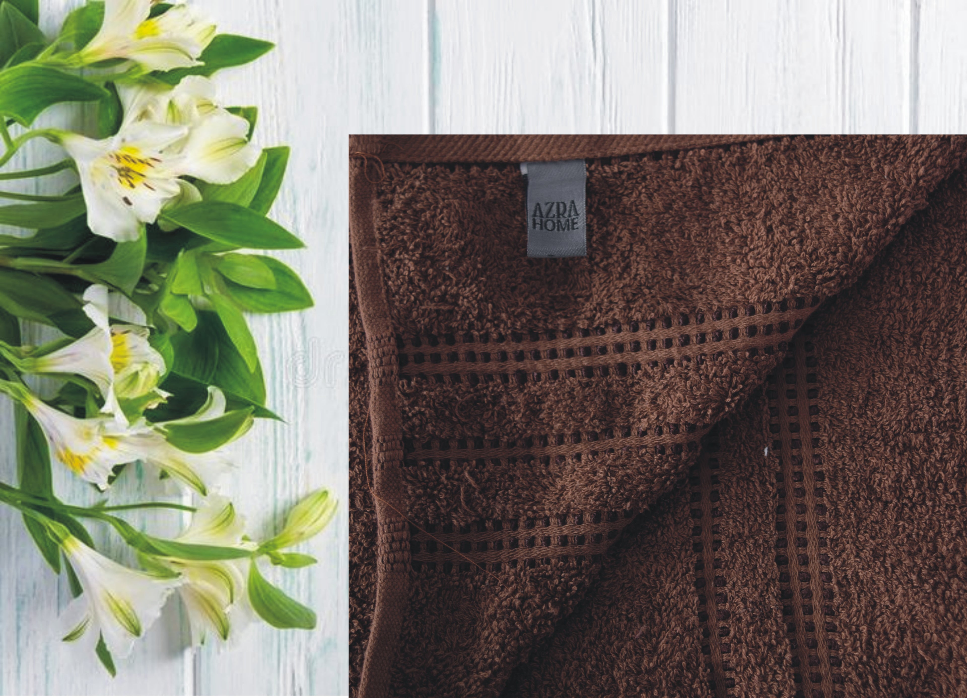 LUXURY 100% COTTON PROFESSIONAL BROWN COMBED TOWEL