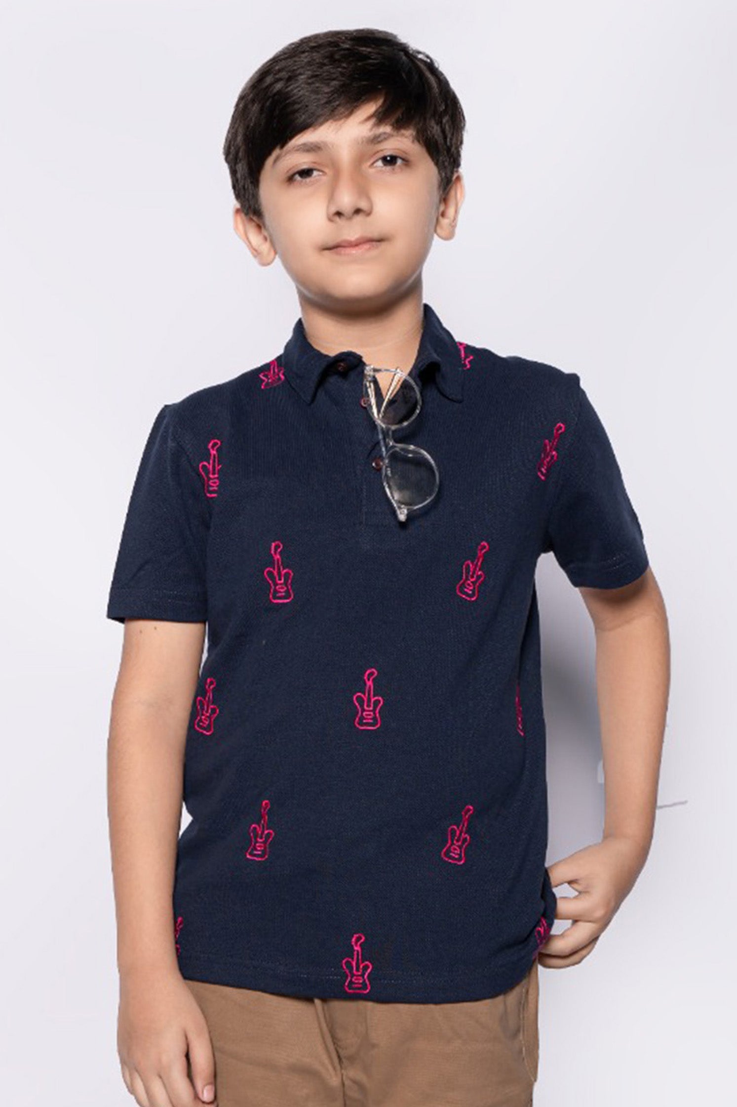 BOY'S NAVY BLUE POLO SHIRT