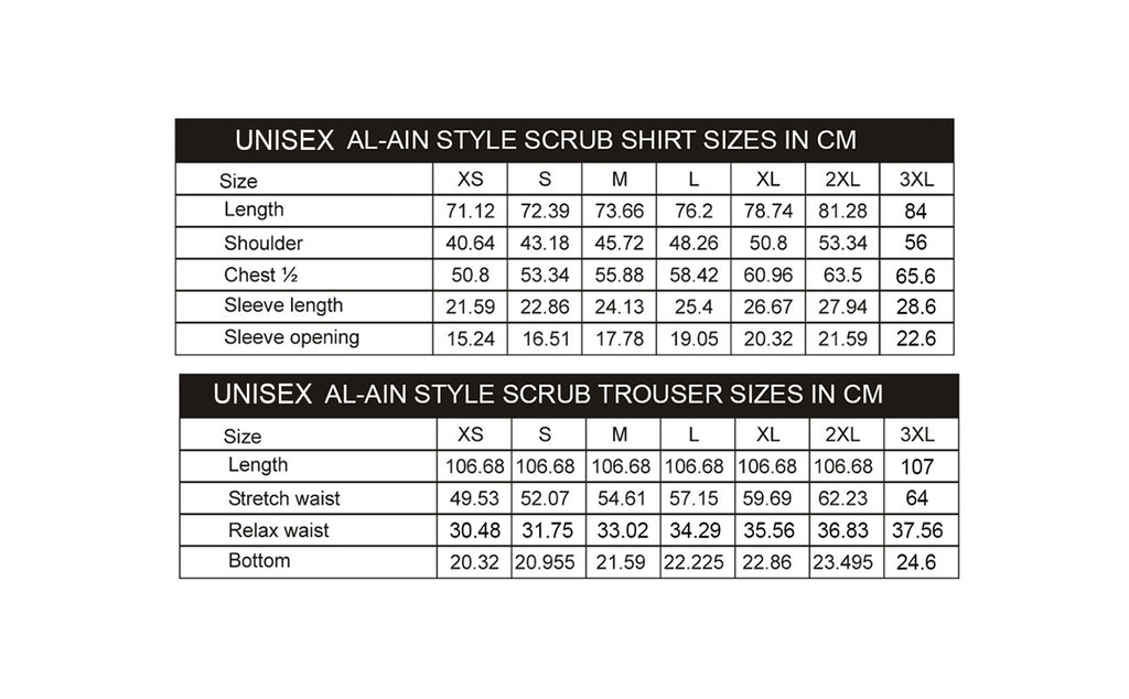 PROFESSIONAL Al-AIN SCRUB SUIT / V-NECK TWILL COTTON AL-AIN SCRUB SUIT