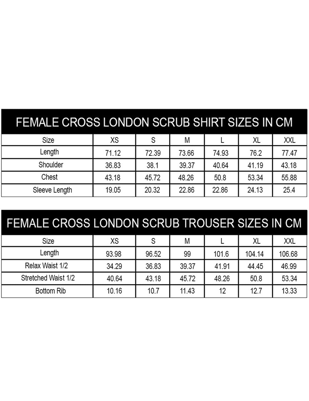 PROFESSIONAL FEMALE CROSS LONDON SCRUB SUIT / CRISS CROSS V-NECK CROSS LONDON SCRUB SUIT