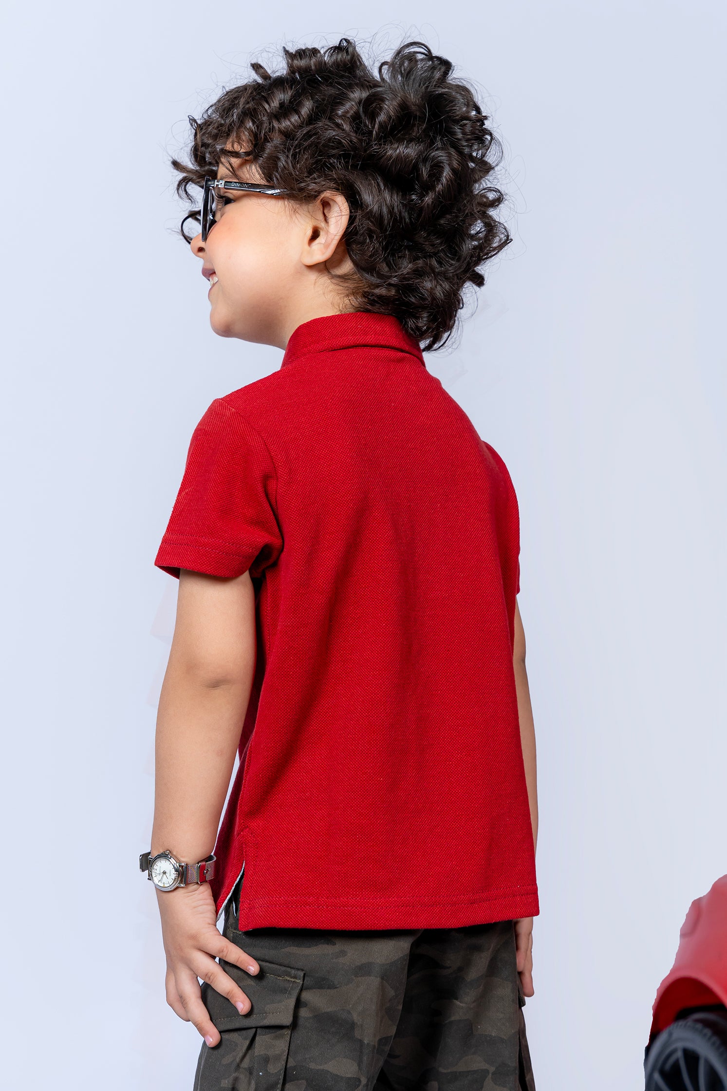KID'S POLO MAROON FRONT EMBROIDERY
