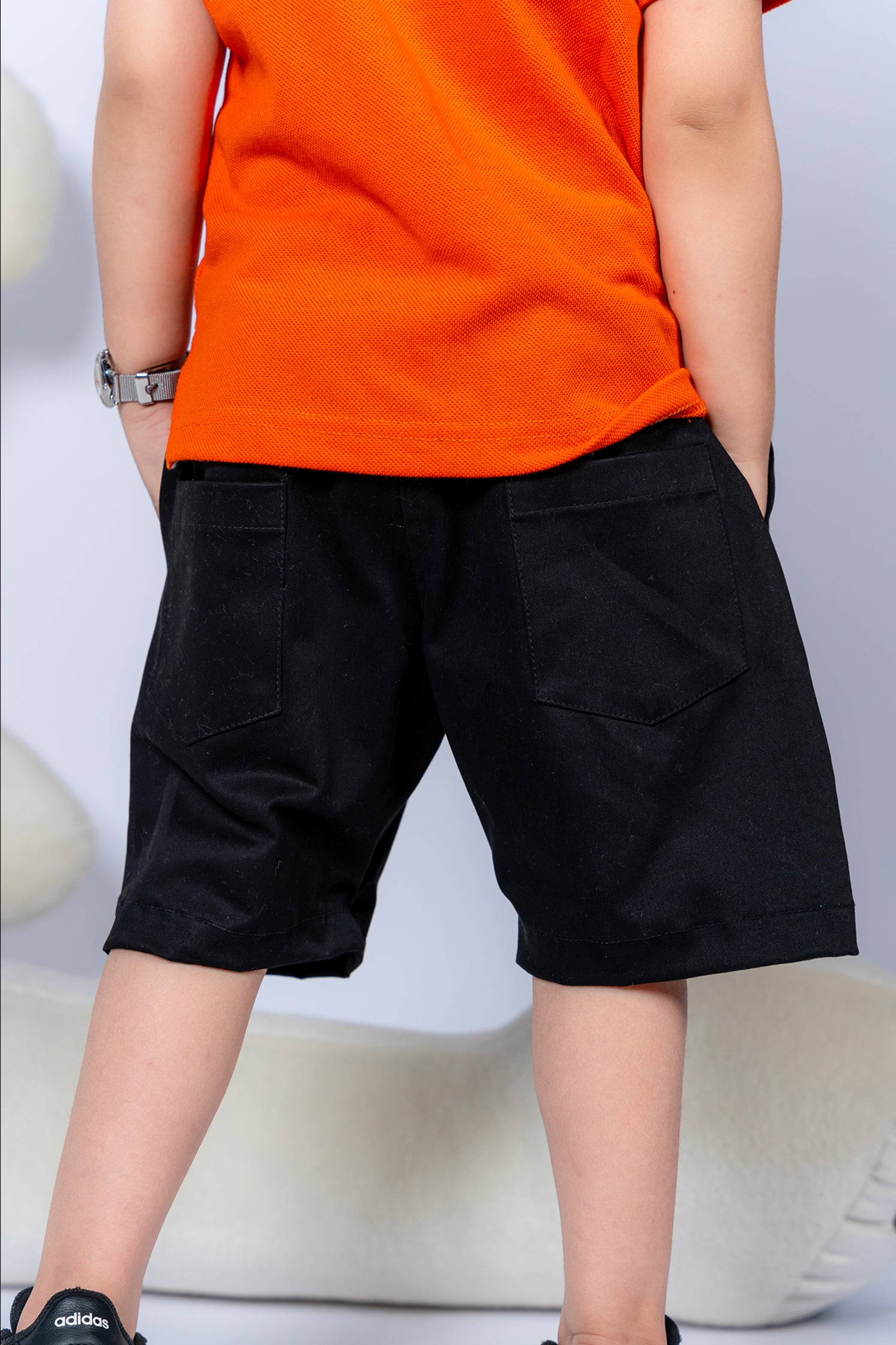 KID'S TWILL SHORT BLACK
