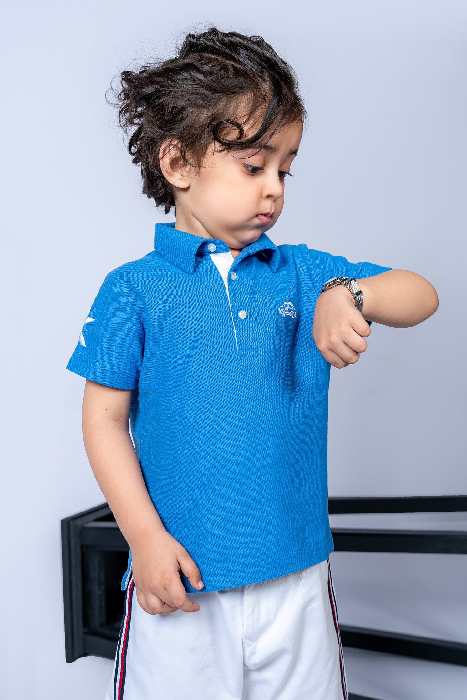 KID'S POLO SKY FRONT EMBROIDERY