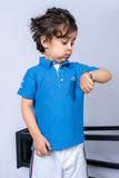 KIDS POLO SKY FRONT EMBROIDED