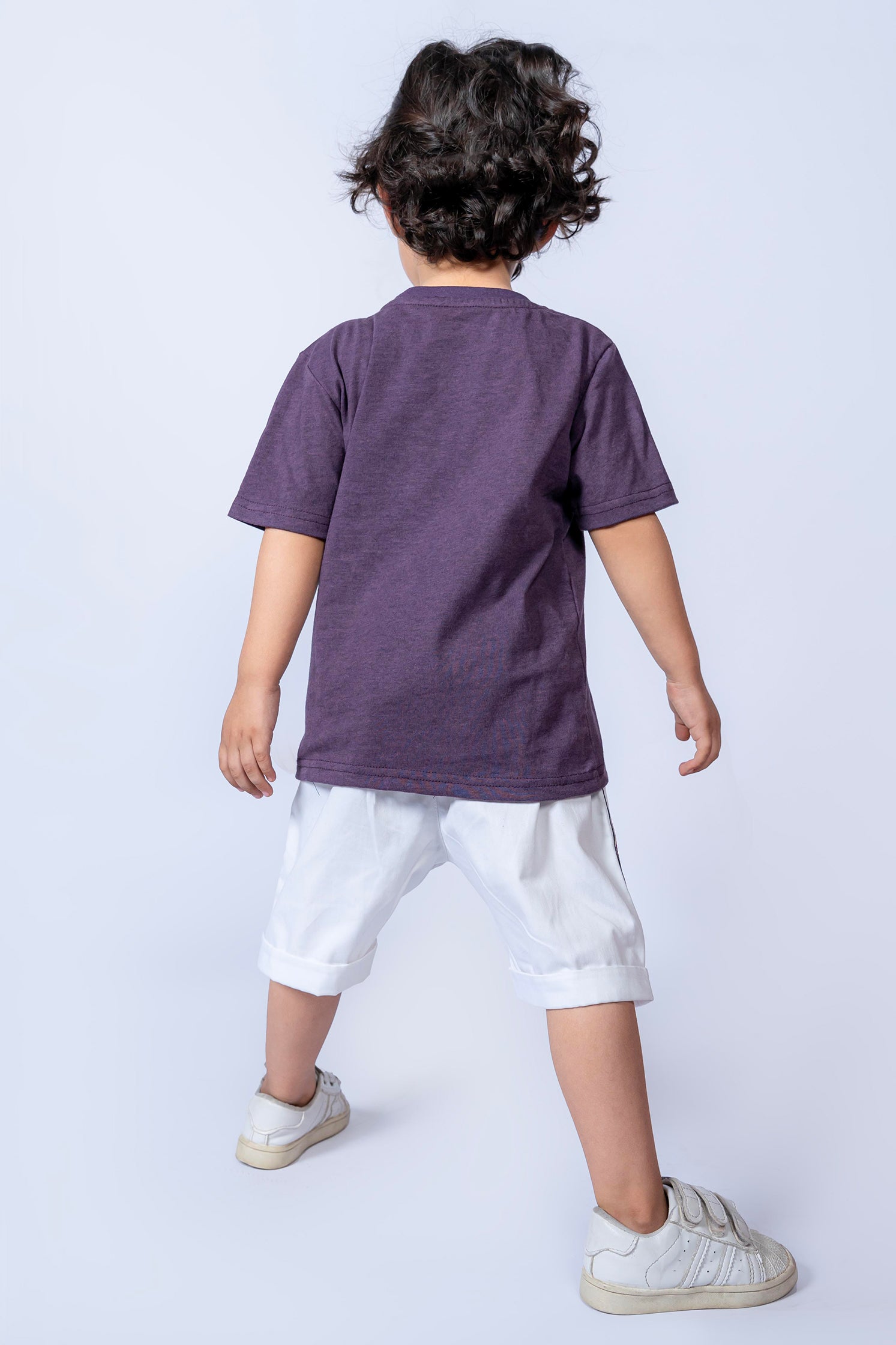 KID'S T SHIRT PURPLE WITH "CATCH THE WAVE" PRINTING