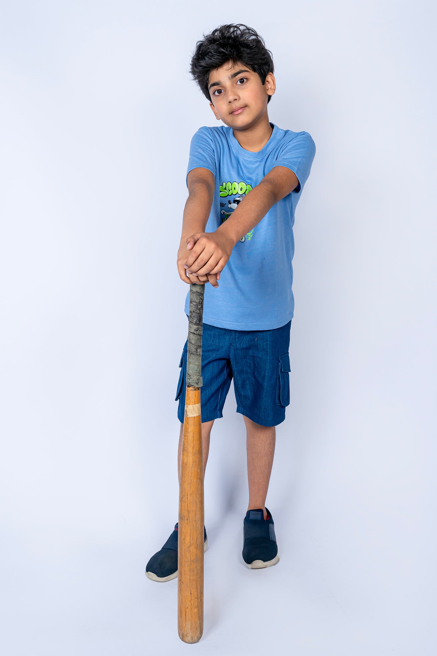 BOY'S T-SHIRT CEIL BLUE WIHT "SCOOTER" PRINTING