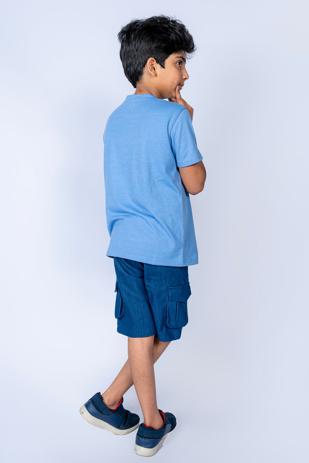 BOY'S T-SHIRT CEIL BLUE WIHT "SCOOTER" PRINTING