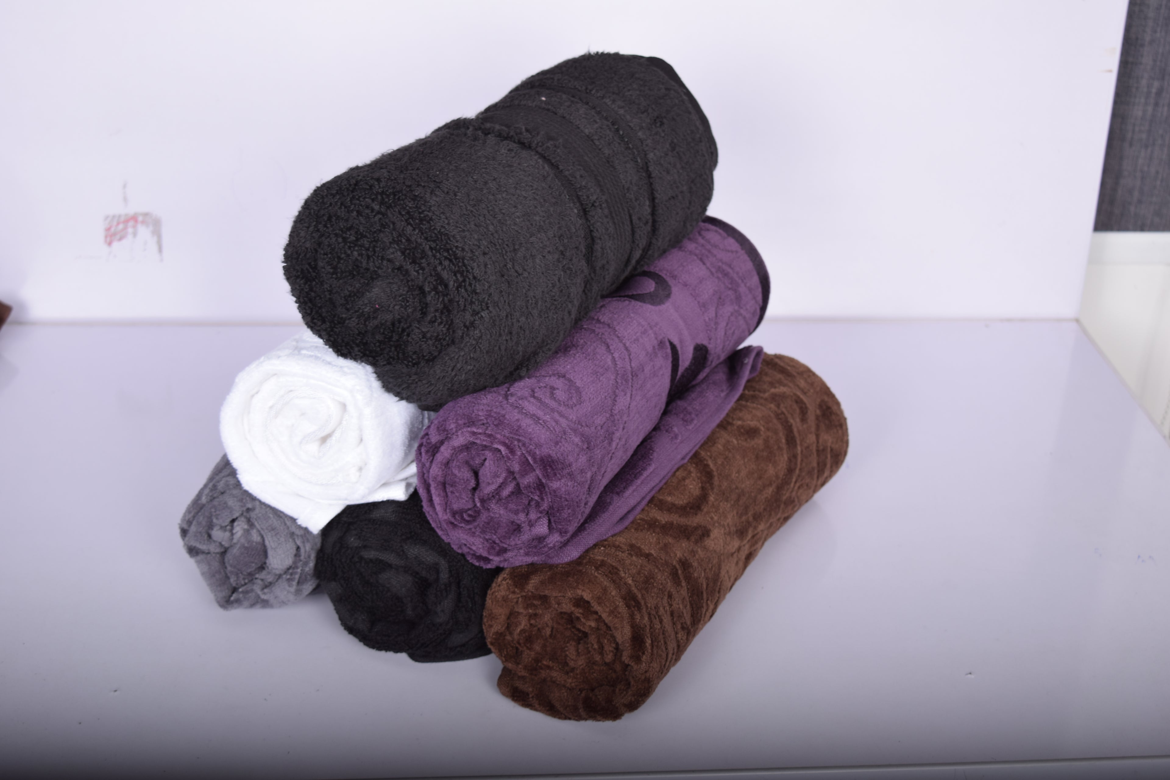 LUXURY BATH MIX COLOR TOWELS - 6 SET