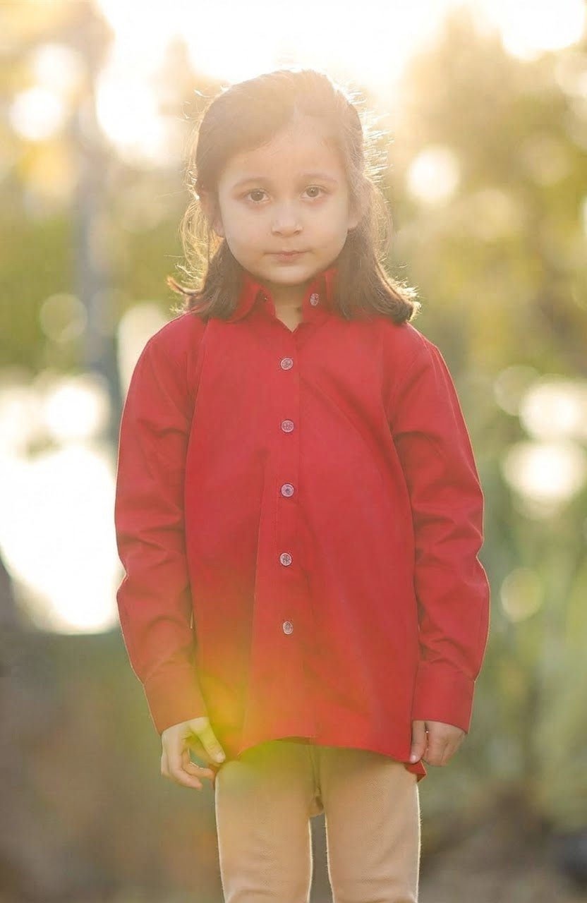 ROOTS BLOUSE MAROON FULL SLEEVE (GIRLS)