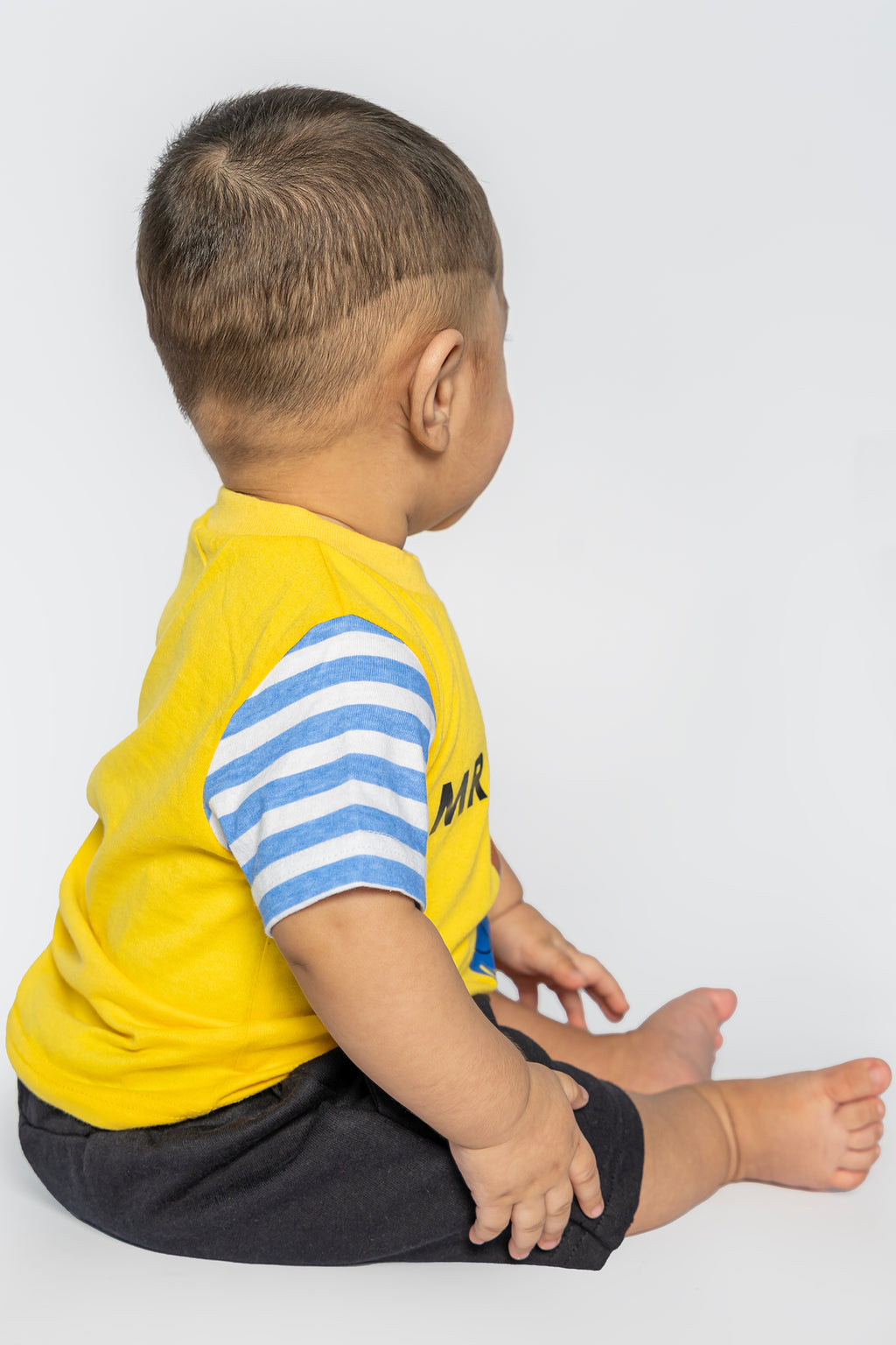 UNISEX BABY T-SHIRT FRONT "MR BUSY" PRINTING
