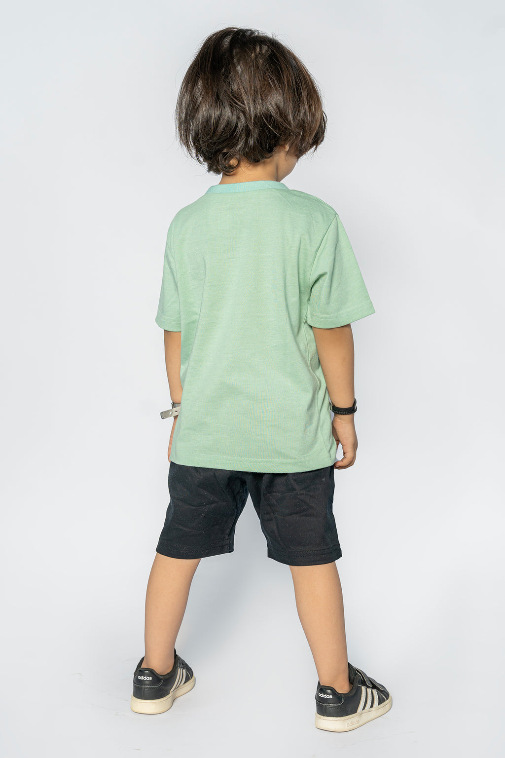 KID'S T-SHIRT PASTEL GREEN "HUNG OVER" PRINTING