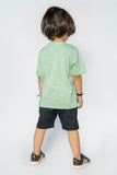 KIDS T-SHIRT GREEN "HUNG OVER" PRINTING