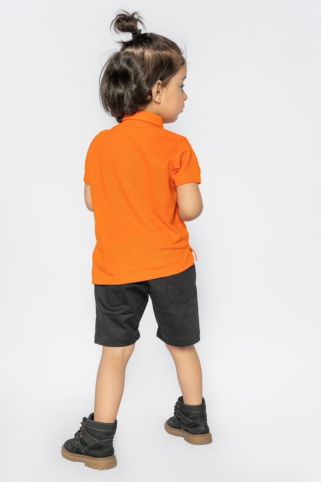 KID'S POLO ORANGE POCKET STYLE