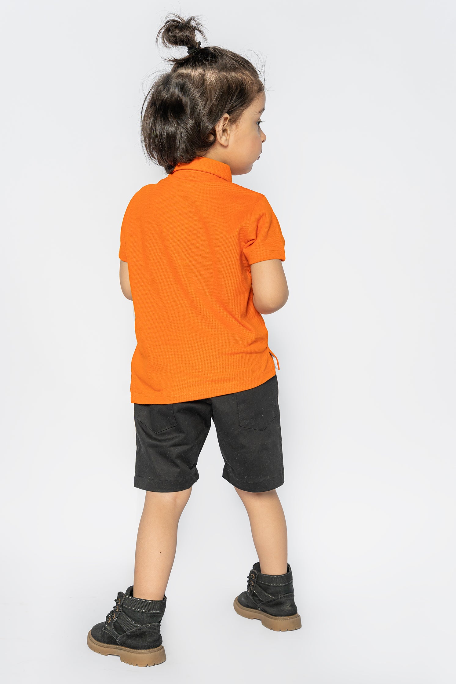 KID'S POLO ORANGE POCKET STYLE