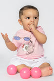 BABY T-SHIRT PINK "LITTLE SWEET" PRINTING