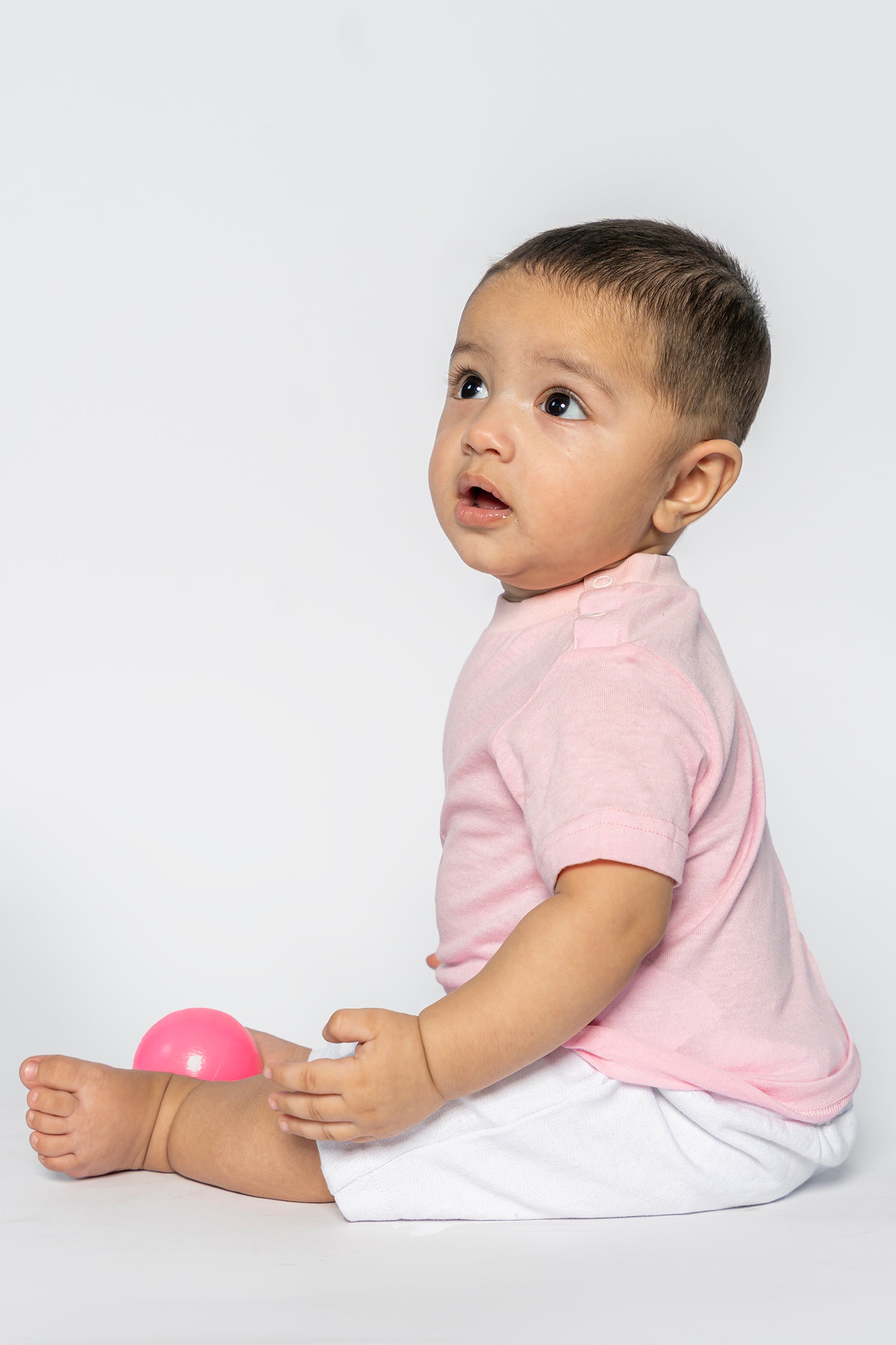 UNISEX BABY T-SHIRT CANDY PINK "LITTLE SWEET" PRINTING