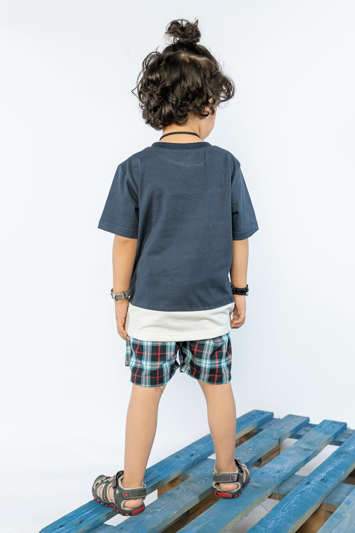 KID'S T-SHIRTS NAVY BLUE WITH "ADVENTURE" PRINTING