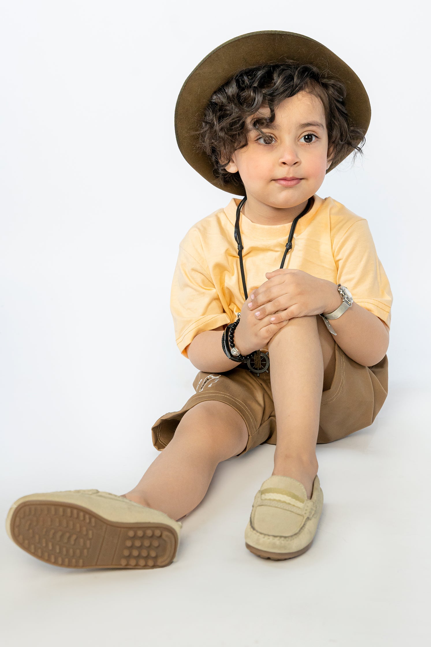 KID'S T-SHIRT CREAM WITH"DINO" PRINT