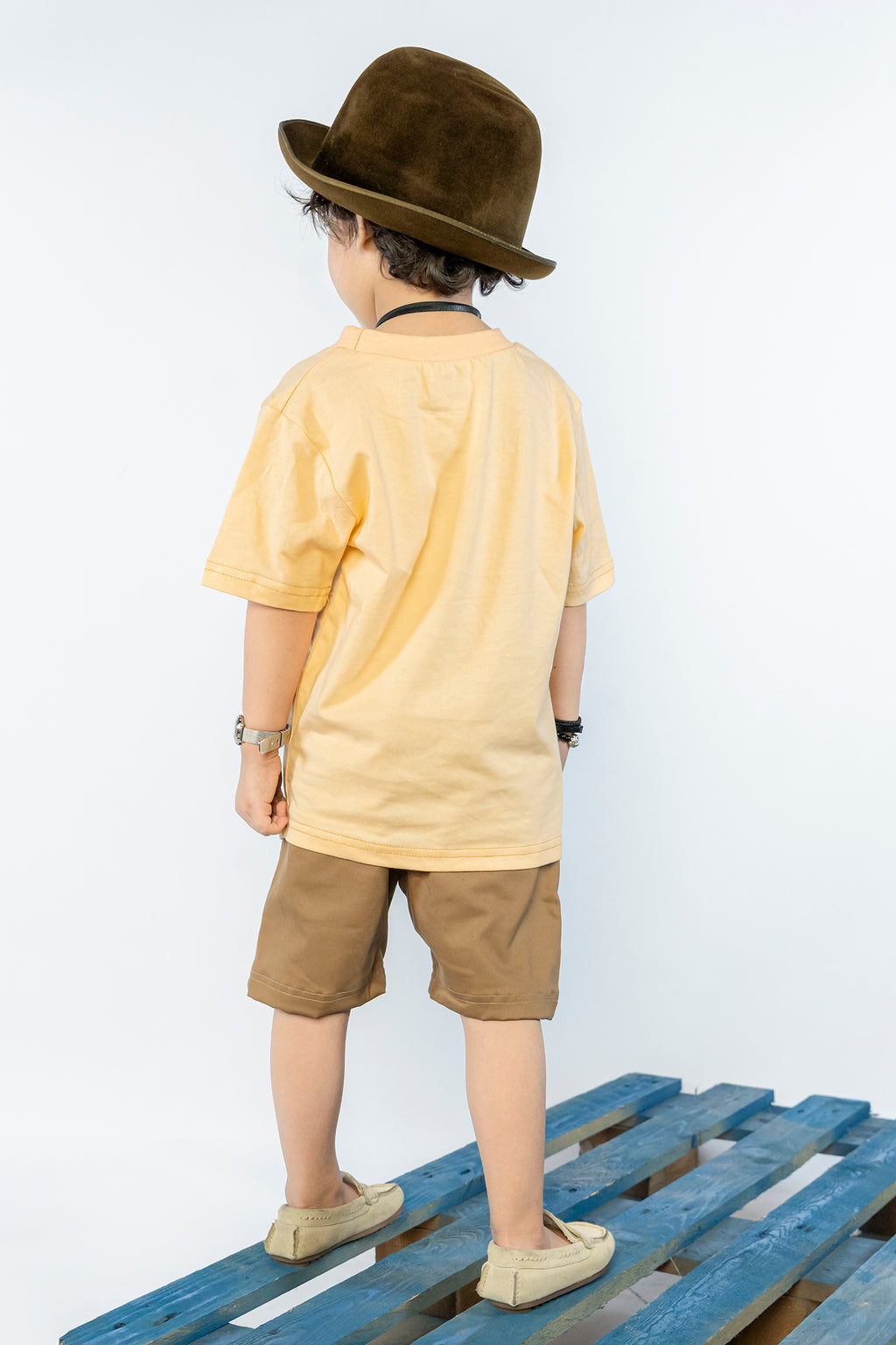 KID'S T-SHIRT CREAM WITH"DINO" PRINT