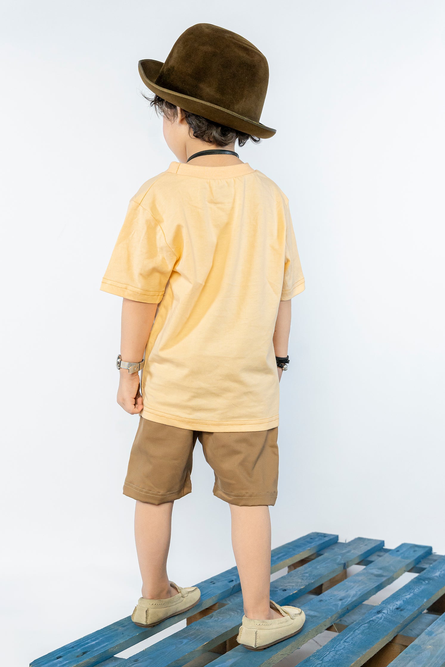 KID'S T-SHIRT CREAM WITH"DINO" PRINT