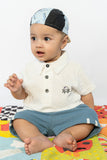 BABY POLO WHITE WITH EMBROIDERY