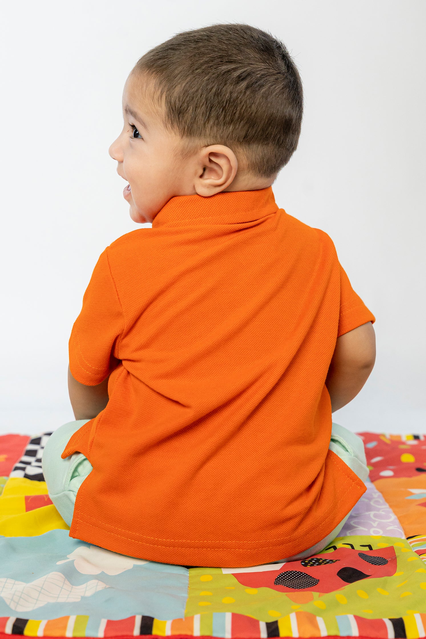 UNISEX BABY POLO ORANGE