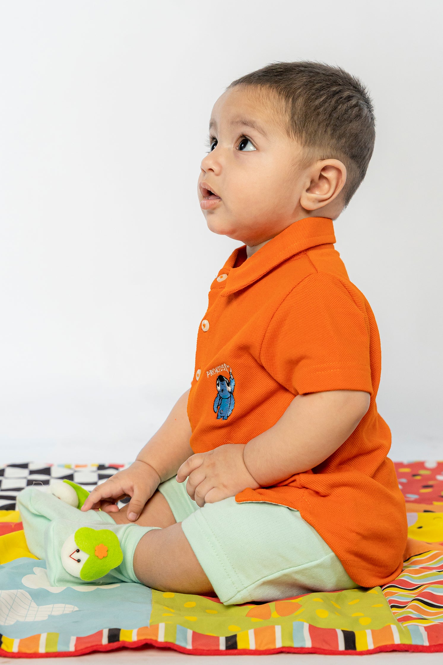 UNISEX BABY POLO ORANGE