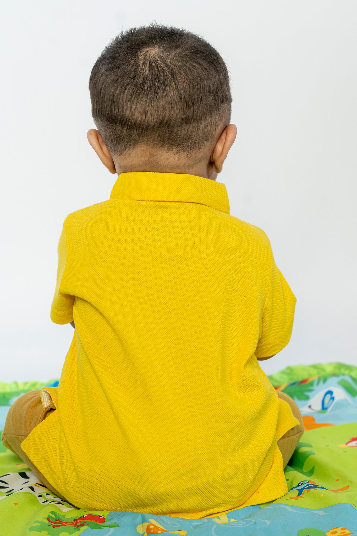 UNISEX BABY POLO YELLOW WITH EMBROIDERY