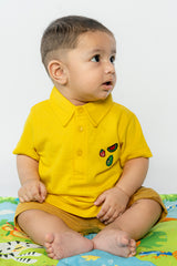 BABY POLO YELLOW WITH EMBROIDERY