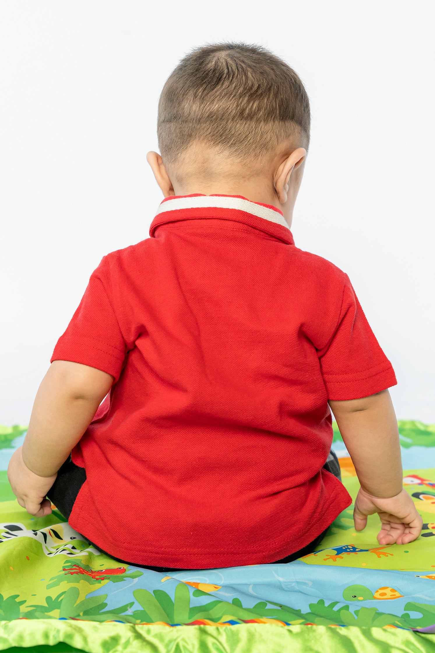 UNISEX BABY POLO MAROON WITH EMBROIDERY