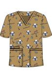 UNISEX PRINTED SCRUB TOP