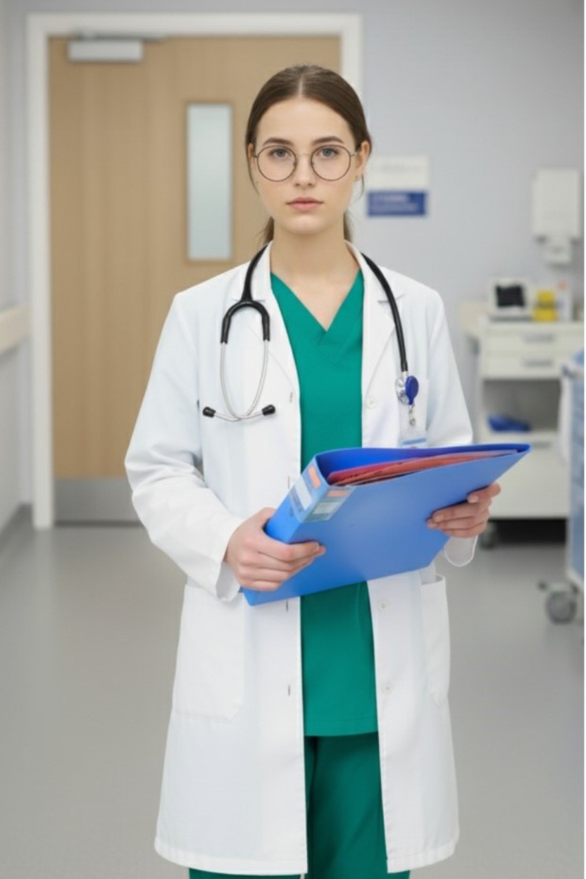 PROFESSIONAL FEMALE HOUSTON LAB COAT