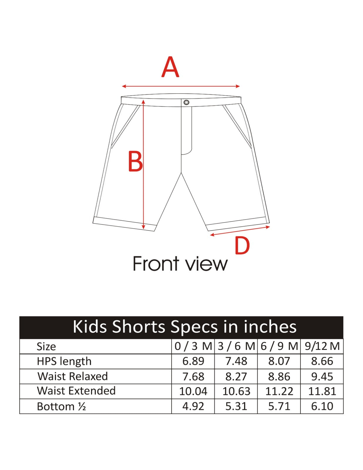 UNISEX BABY SHORT MINT FRONT EMBROIDERY
