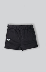 BABY SHORTS BLACK FRONT EMBROIDERY
