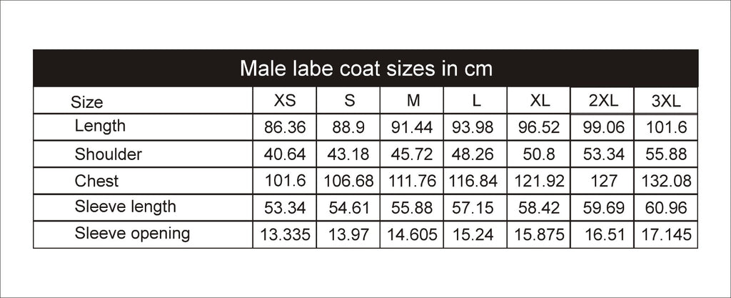 PROFESSIONAL MALE VIENNA LONG LENGTH LAB COAT