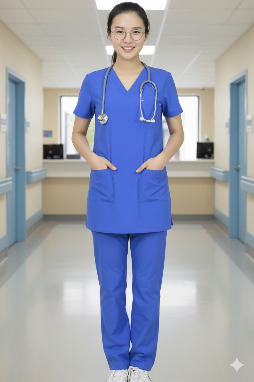 PROFESSIONAL UNISEX MILANO SCRUB SUIT / FUNCTIONAL V-NECKLINE MILANO SCRUB SUIT