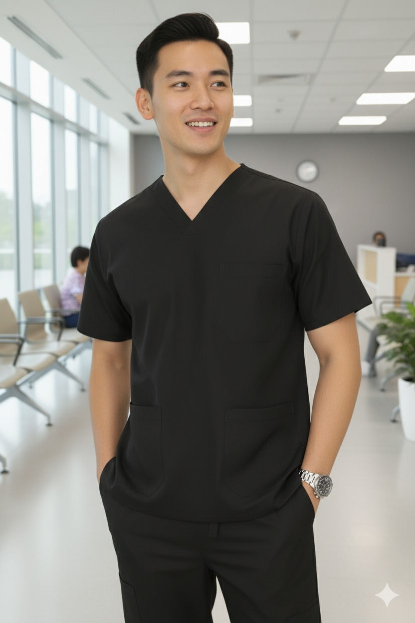 PROFESSIONAL UNISEX PARIS SCRUB SUIT / V-NECK STRETCHED PARIS SCRUB SUIT