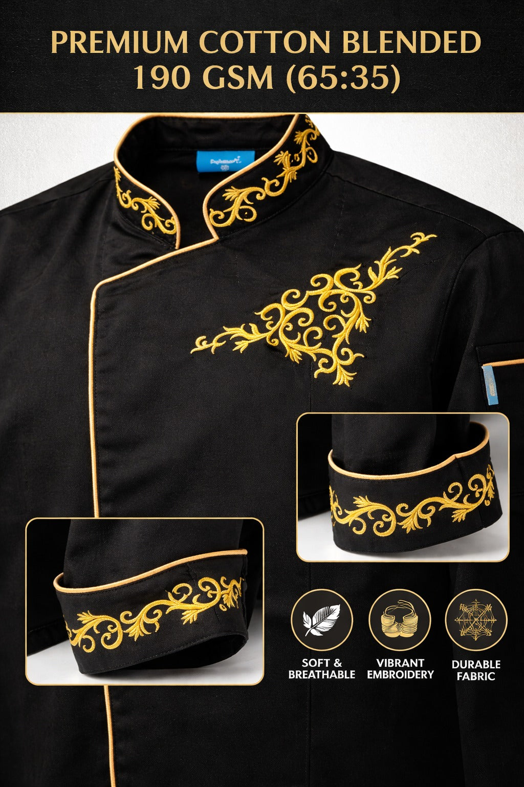 MUGHAL EMB PROFESSIONAL CHEF JACKET