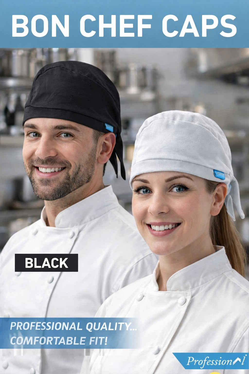 PROFESSIONAL UNISEX BON CHEF CAP