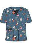 UNISEX PRINTED SCRUB TOP