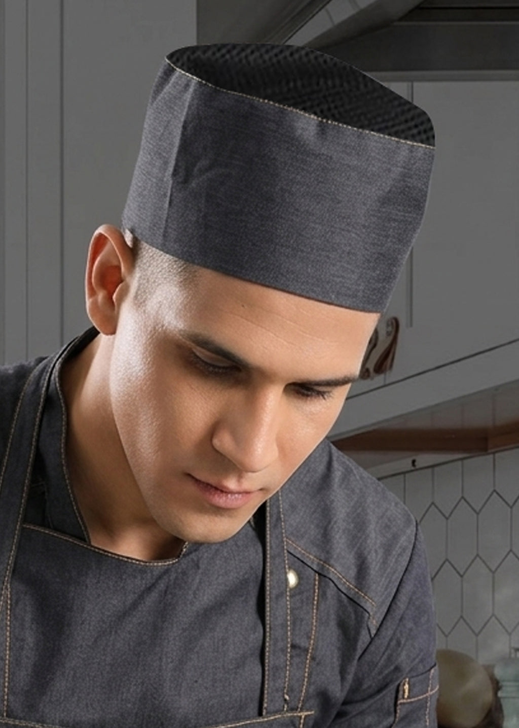 PROFESSIONAL UNISEX BRISTLE CHEF CAP