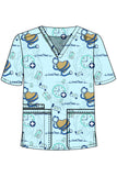 UNISEX PRINTED SCRUB TOP