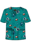 UNISEX PRINTED SCRUB TOP