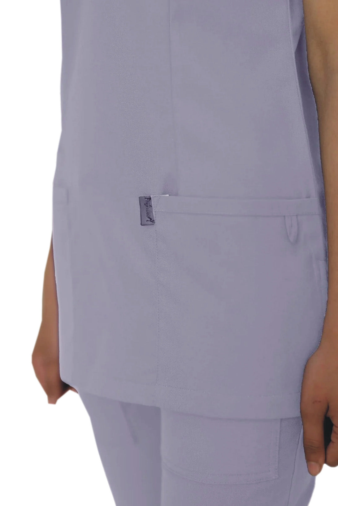 PROFESSIONAL FEMALE ZIPPER OSLO SCRUB SUIT / V-NECK MEDICAL SCRUB SUIT