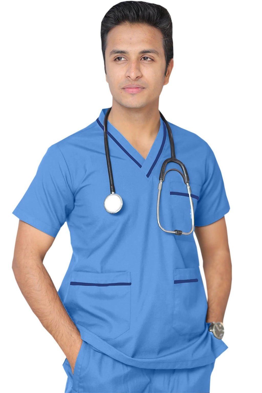 PROFESSIONAL UNISEX DUBAI SCRUB SUIT / V- NECK TOP SIZE INDICATOR DUBAI SCRUB SUIT