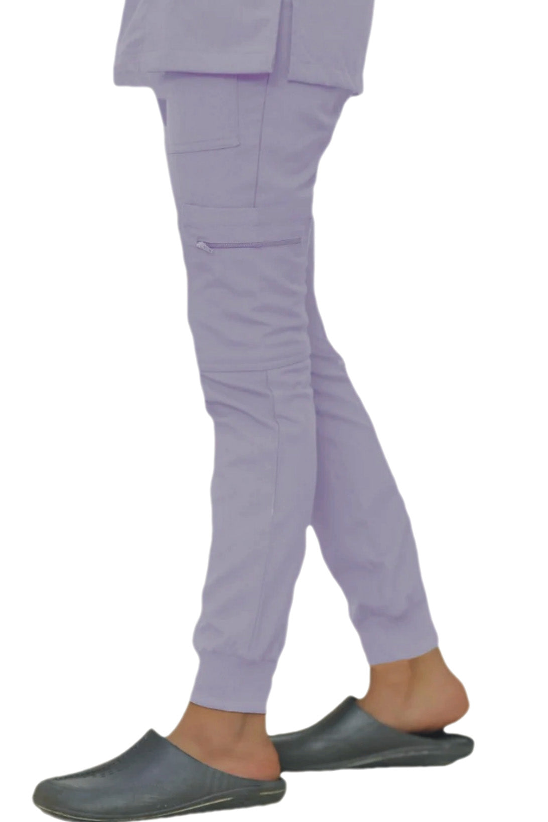 PROFESSIONAL FEMALE ZIPPER OSLO SCRUB SUIT / V-NECK MEDICAL SCRUB SUIT
