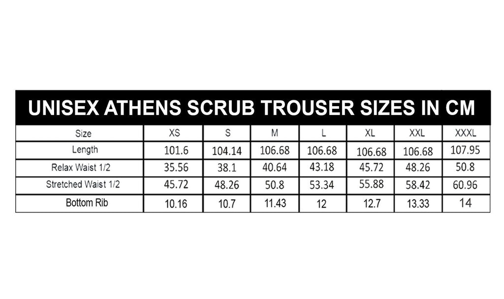 PROFESSIONAL UNISEX ATHENS SCRUB TROUSER WITH RIB HEM