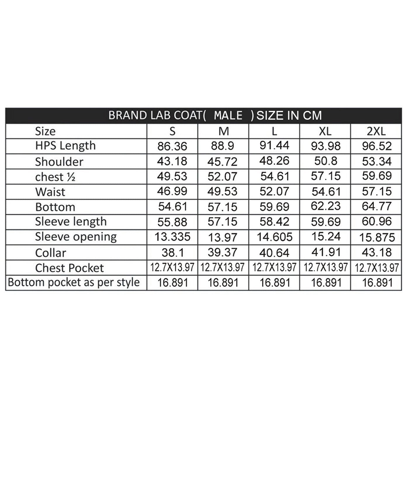 PROFESSIONAL MALE MICHAEL LAB COAT